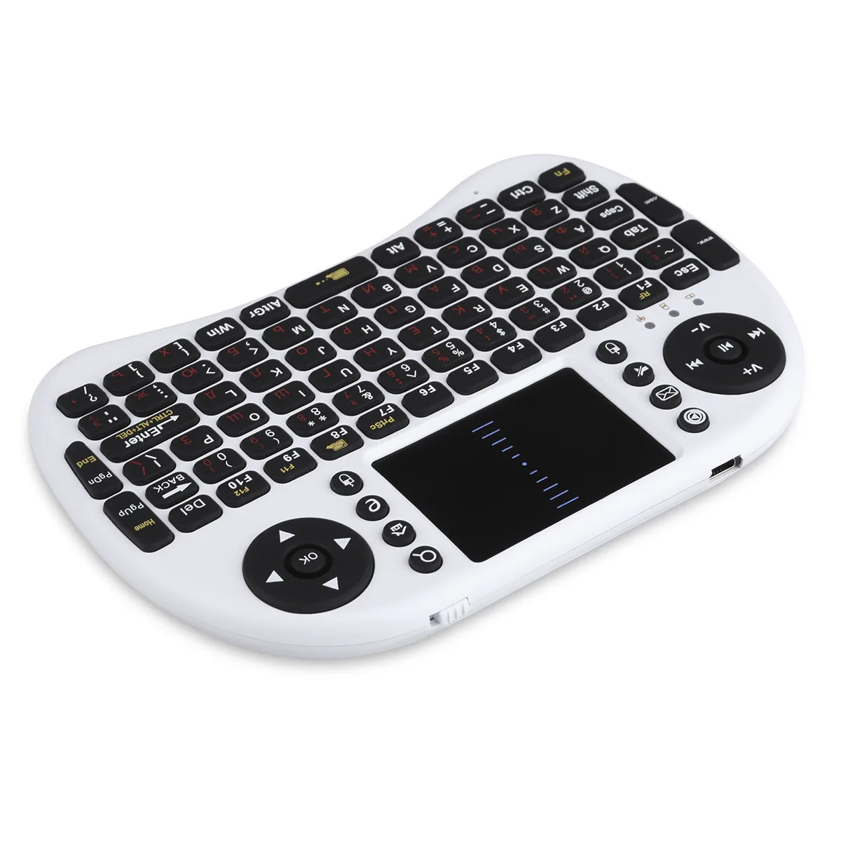 Мини M2S 2 4 ГГц Высококачественная беспроводная QWERTY клавиатура сенсорная панель с