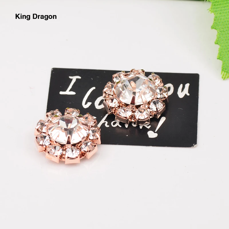 new arrival rose gold rhinestone embellishment phone decoration 13mm 20pcslot flat back diy craft accessories kd561 free global shipping