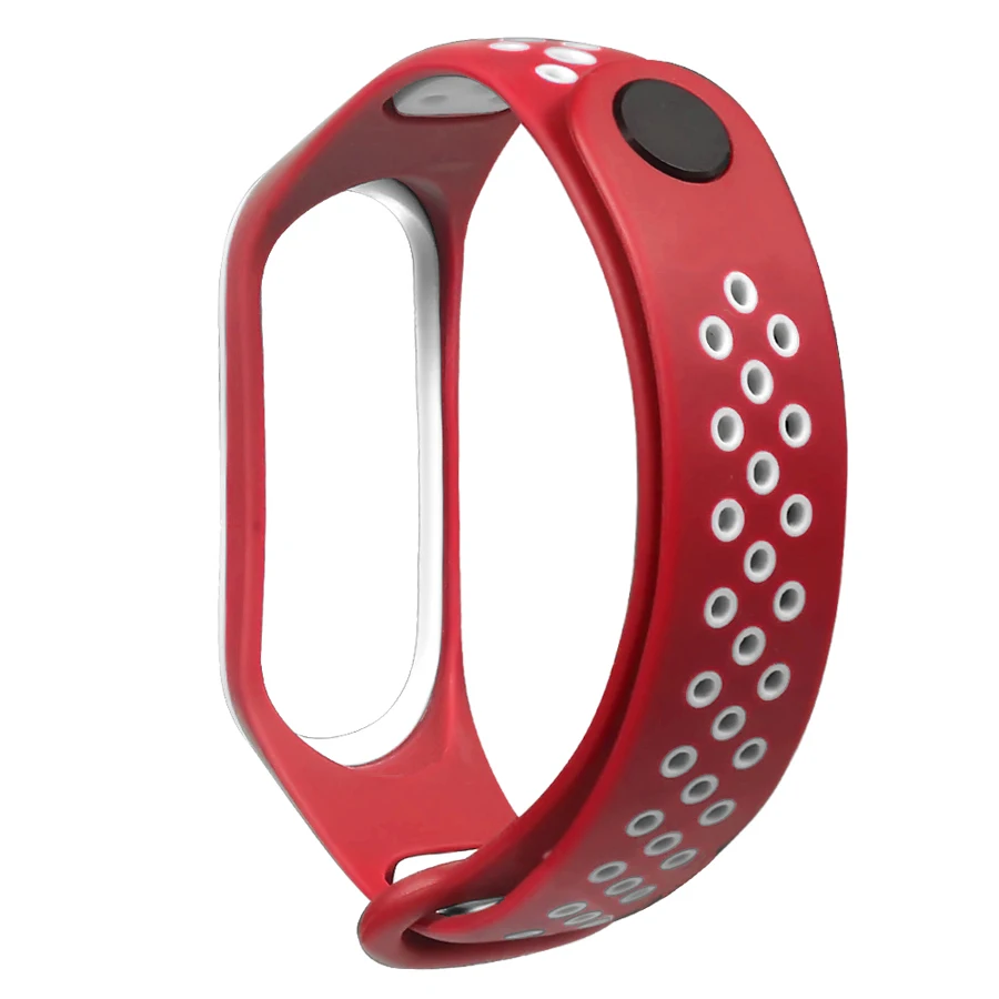 Браслет на запястье для Mi Band 3 4 силиконовый браслет Xiaomi спортивный ремешок