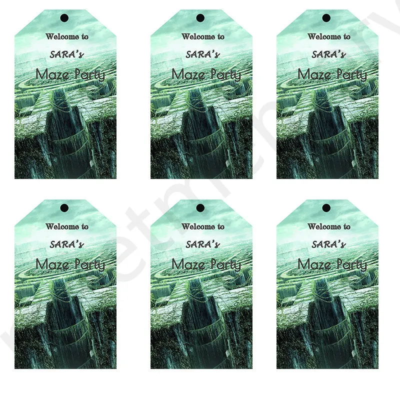 

Customized Personalized Maze Tags Favor Tags Thank You Gift Tags Baby Shower Birthday Party Description