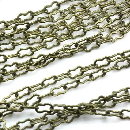 Free shipping!!!! 100m/lot DIY jewelry finding-2x3mm bronze calabash link chain