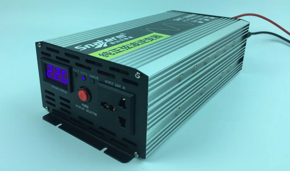 12 V/24 V/48VDC для AC220V 1000 W/1KW фотоэлектрическая солнечная панель чистая Синусоидальная волна инвертирующий усилитель мощности с ЖК-дисплей дисплей для солнечной off с узором «гусиные лапки» энергосистемы