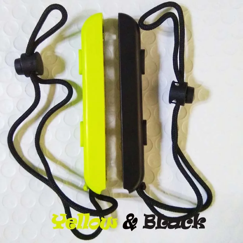 Yellow-Black 1 пара переключателей Joy-Con, ремешок на запястье, ремешок на запястье, 20 разных цветов - Цвет: Yellow-Black