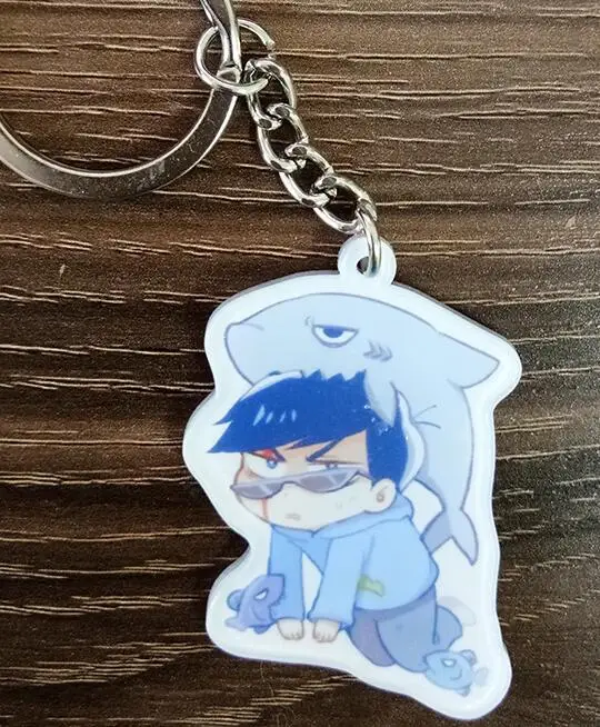 Брелок с аниме Osomatsu san Sea World, версия с морским животным, Karamatsu Ichimatsu Jyushimatsu, брелок с подвеской Llavero De - Цвет: 2