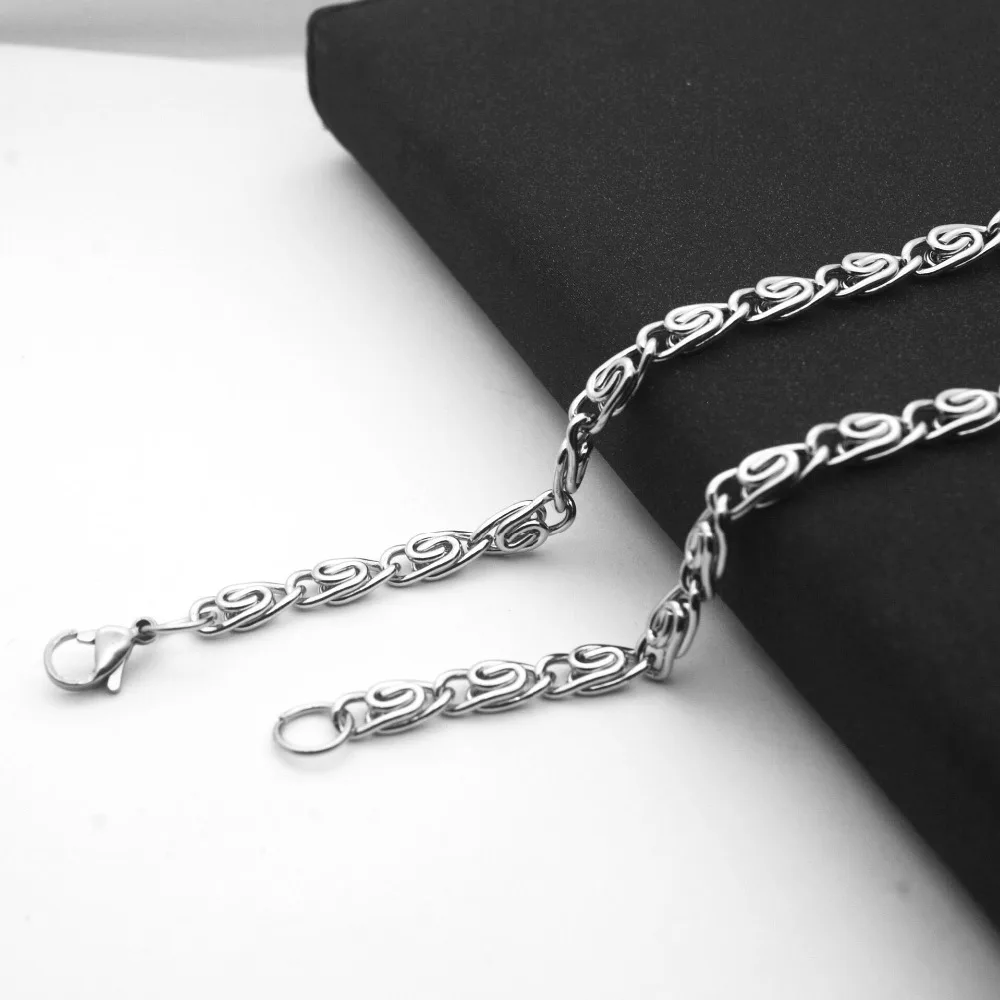 MxGxFam мужские длинные ожерелья из титановой стали 316L 50/60/70 см модные украшения не