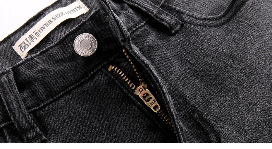Женские узкие джинсы стрейч LEIJIJEANS, черные повседневные джинсы скинни полной длины, со средней посадкой, с эффектом потертости, большие размеры, лето