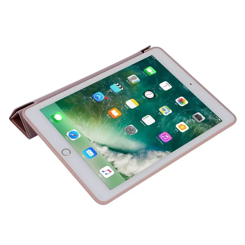 Мягкий ТПУ чехол для нового iPad 9 7 дюйма 2017 ПУ смарт обложка Магнит Пробуждение сна