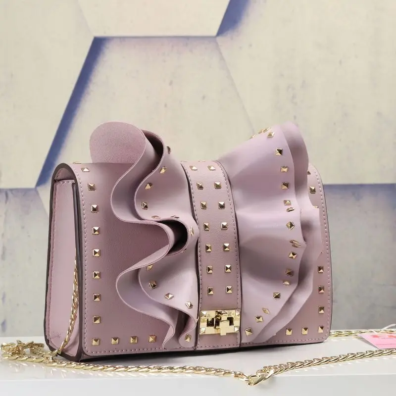 Однотонная женская сумка мессенджер из искусственной кожи с цепочкой и