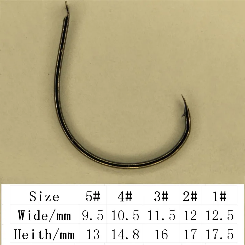 Size Chart 500 шт./лот, японские креветочные Крючки из высокоуглеродистой стали, острые колючие зеленые креветочные крючки, раки, креветки, рыболовные снасти, крючки - Цвет: Size Chart