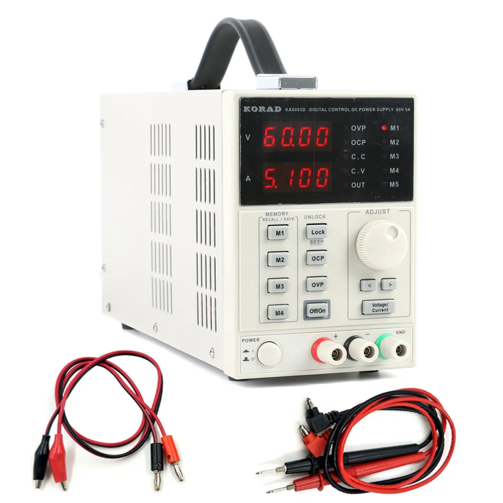 KORAD KA6005D регулируемая точность переменной 60 в 5A DC Линейный питание цифровой Регулируемый лабораторный класс