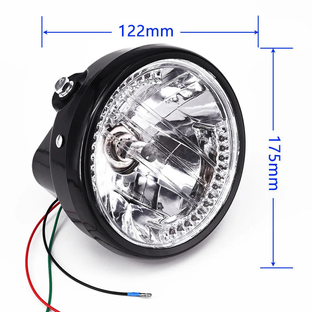 7 дюймовая фара для мотоцикла светодиодный Янтарный указатель поворота Harley Racer