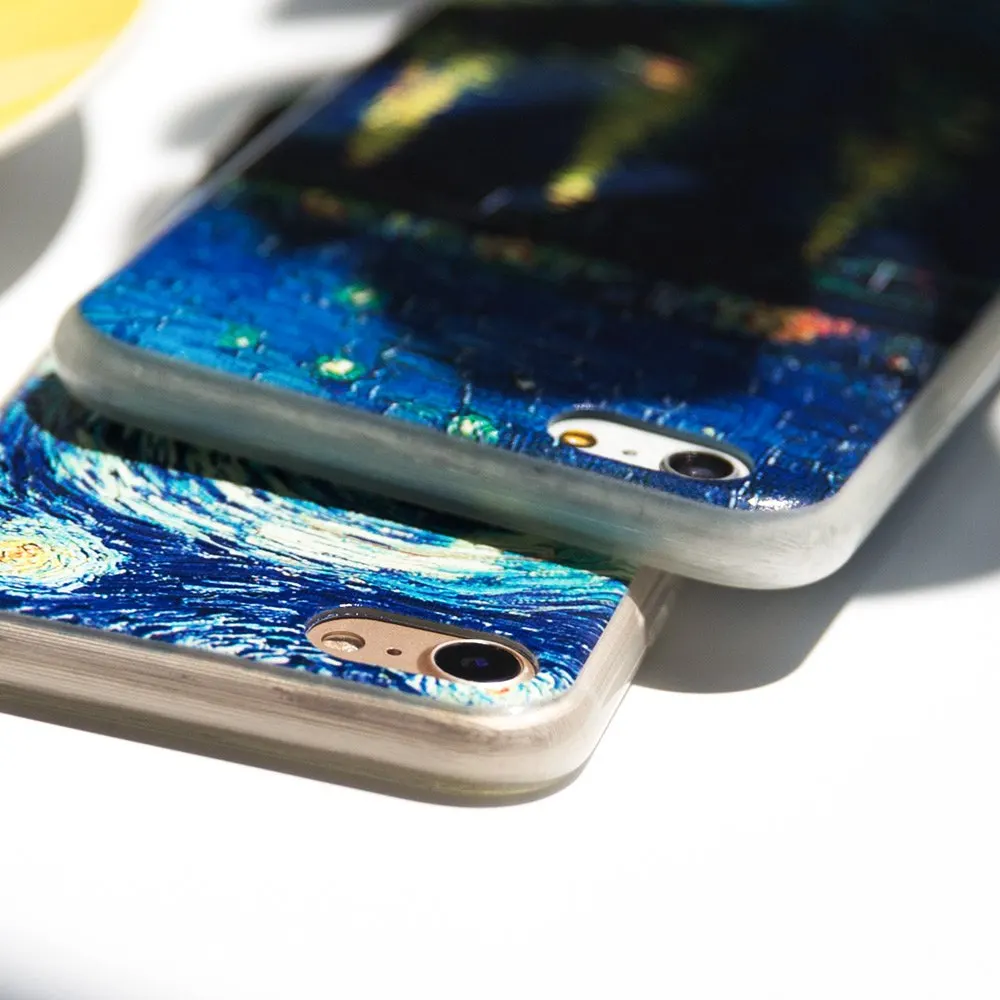 Чехол IER, чехол с тиснением для iPhone X, XR, XS, MAX, 8, 7, мягкий ТПУ, чехол для iPhone 5 5S se, 6, 6 S, 8, 7 Plus, чехол, Ван Гог, аксессуары для телефона