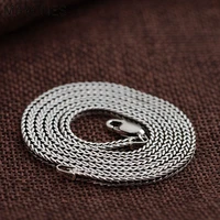 2 3mm vintage 925 sterling silver chain necklaces for men women jewelry real thai silver necklace fine jewelry accessories