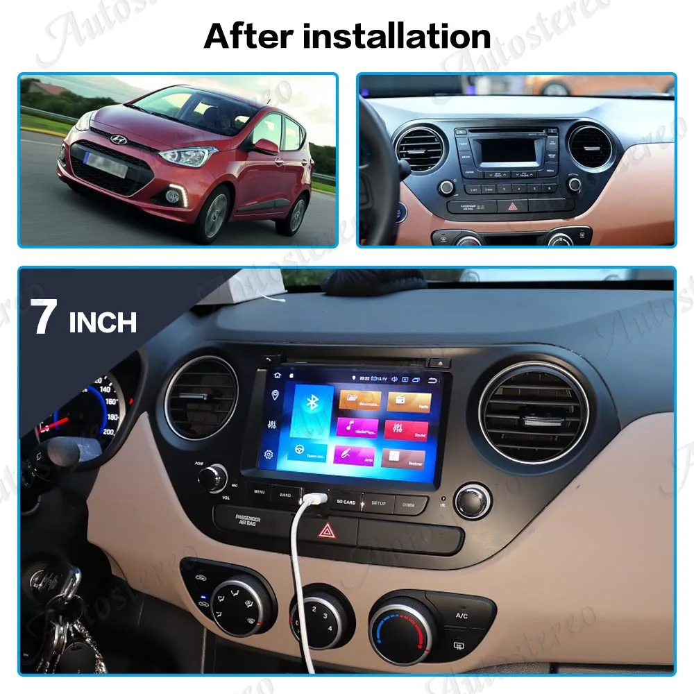 Новейший Android 8 1 0 Автомобильный DVD плеер для Hyundai I10 I 10 2013 + GPS навигация Мультимедиа