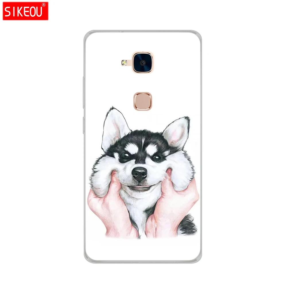 SIKEOU cover phone case for huawei honor 5C soft tpu sillicone transparent summer flower lion tiger cat painting |