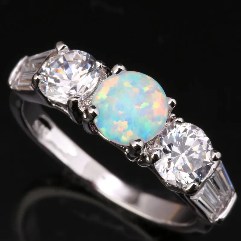 Карамельный Белый огненный опал & Красота ювелирные изделия посеребренные