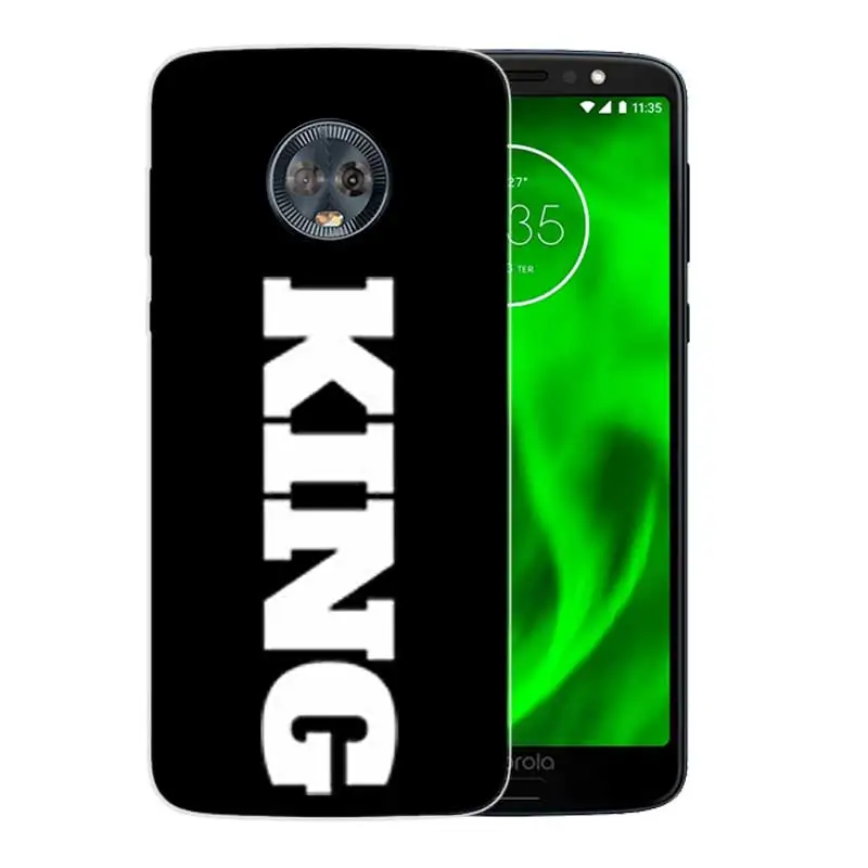 Чехол-накладка с силиконовым корпусом King Queen для Motorola MOTO G5 G5S G6 E4 E5 Plus G4 Play X4 |