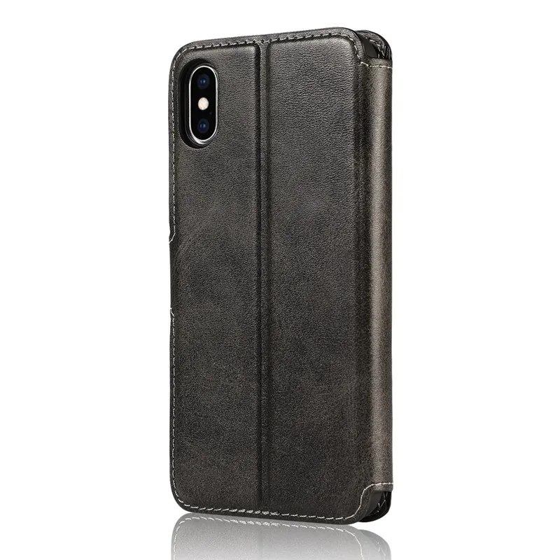 Классический кожаный флип кейс KISSCASE для iphone X XR XS MAX 7 8 6 6S Plus чехлы карт 5 5S SE бизнес