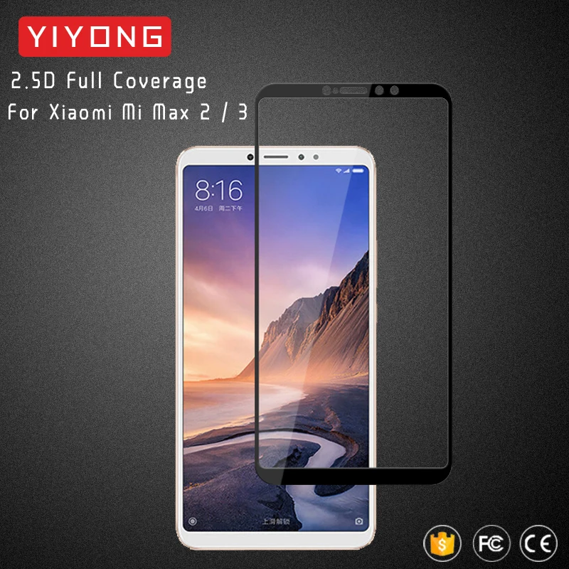 25 шт./лот YIYONG полное покрытие стекло для Xiaomi Mi Max 2 3 закаленное Xiomi Max2 Max3 Защита