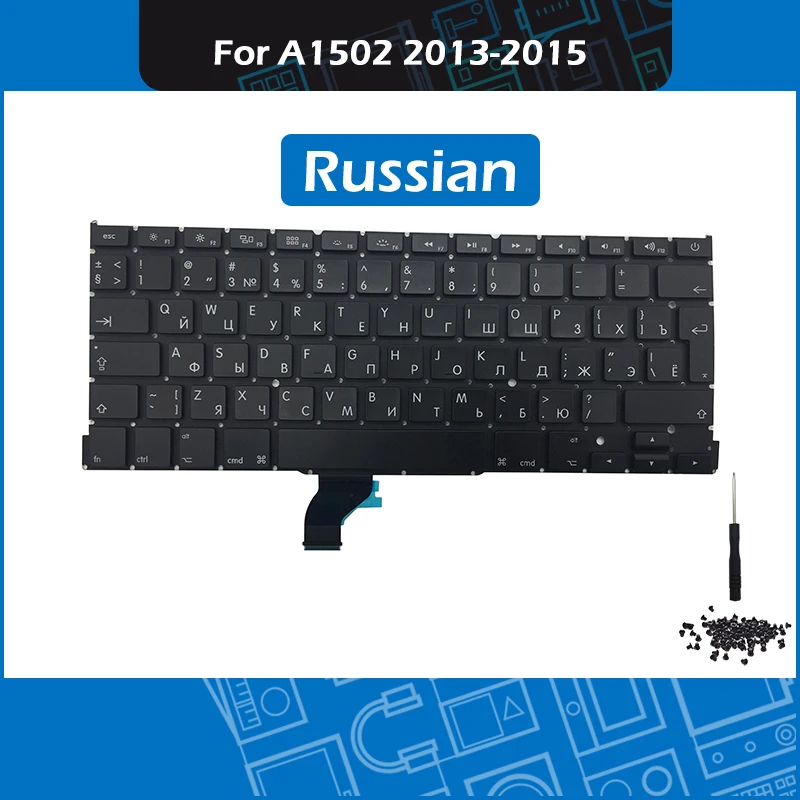 Новая русская стандартная клавиатура для Macbook Pro 13 &quotA1502 RU замена клавиатуры 2013 2014