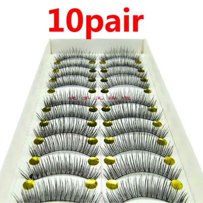 10pair style 4 10 пар, Профессиональные Накладные ресницы, накладные ресницы, ресницы для глаз, натуральные длинные накладные ресницы, искусственные ресницы, макияж - Цвет: 10pair style 4