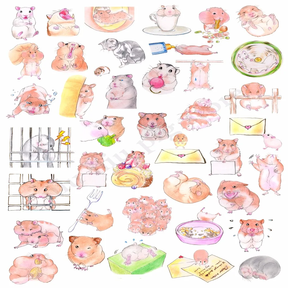 А5 милые животные Мультяшные наклейки не вырезают украшают самодельный дневник