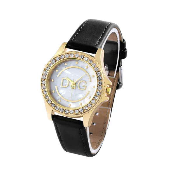 Черный Relojes mujer, роскошные Брендовые женские часы DqG, романтические, Звездные, со смайликом, наручные часы, стразы, женские часы - Цвет: Черный