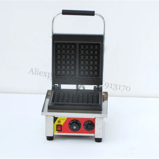 

Electric Square Waffle Iron Commercial Waffle Machine Belgium Waffle Maker with Timer Temperature Controller 220V 110V