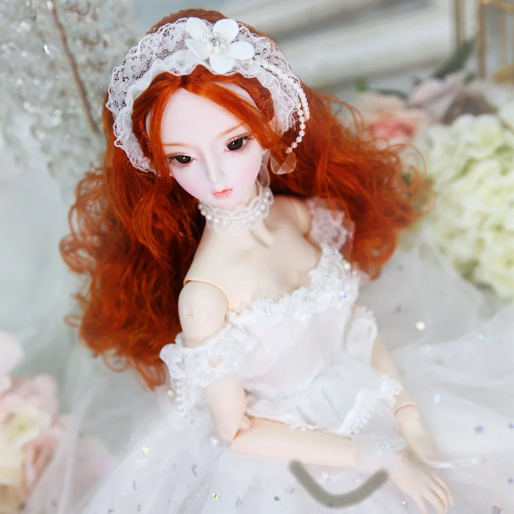 Куклы DBS 1/3 bjd свадебное платье белое головной убор для 62 см только одежда без
