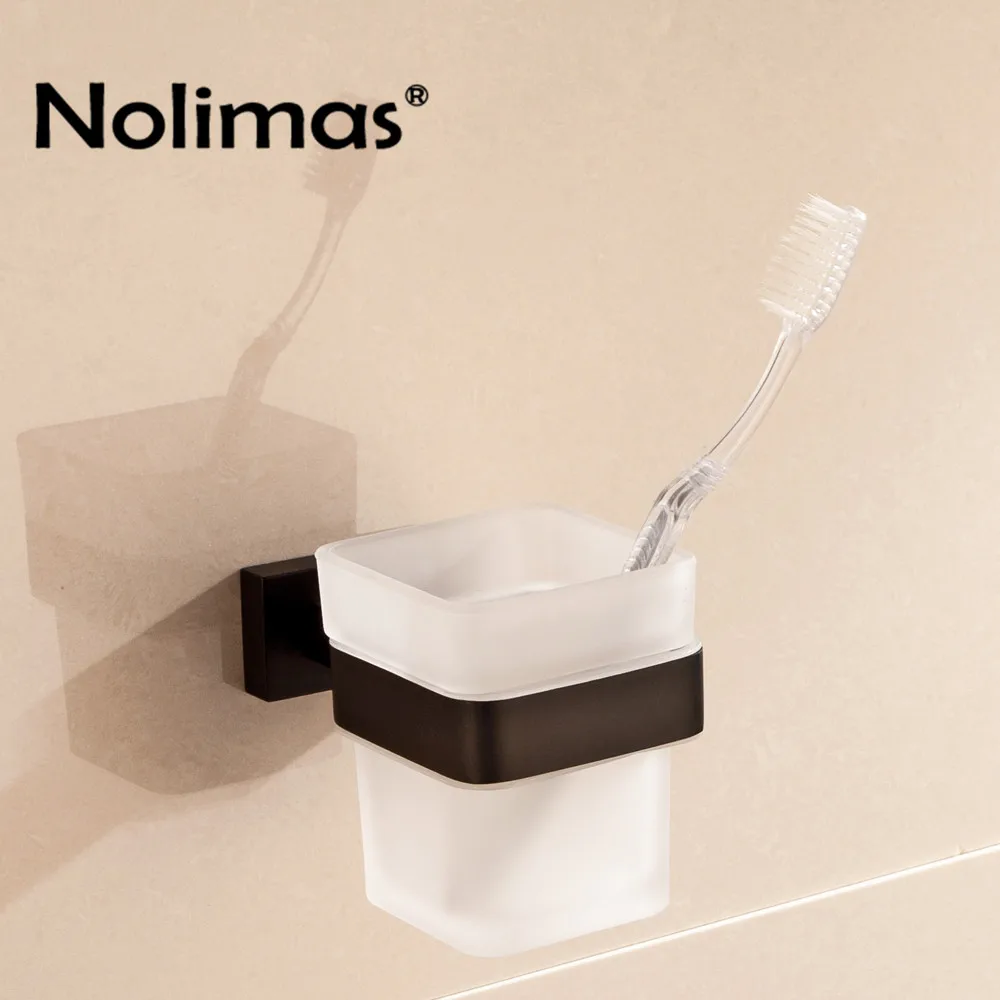 

SUS 304, нержавеющая сталь, одна зубная щетка, стеклянные чашки, держатель, черная зубная щетка, подстаканники, аксессуары для ванной комнаты