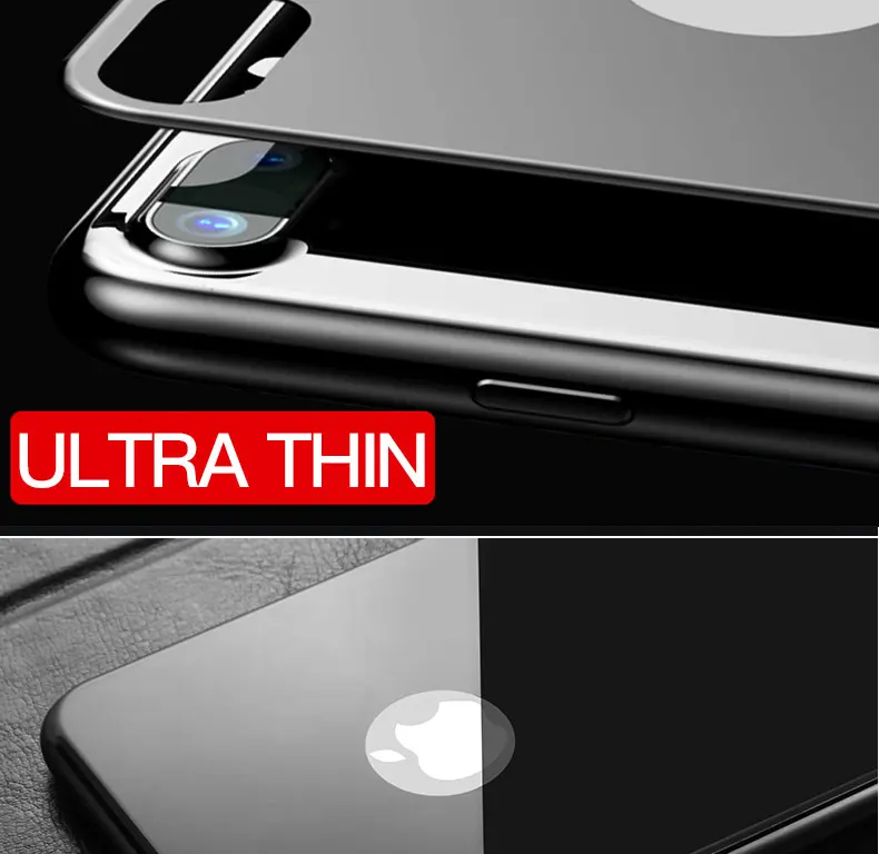 9H 2.5D задняя защита из закаленного стекла для iPhone 7 8 Plus 7Plus 8 Plus X XS MAX XR 11 Pro MAX полное покрытие черный белый