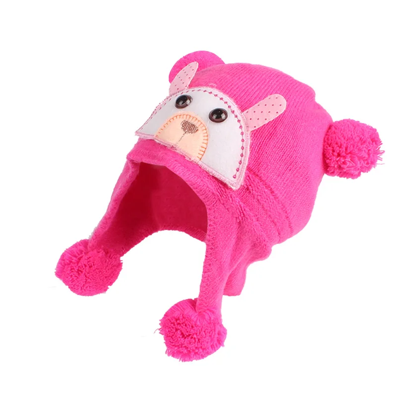 Вязаные шапки с милым медведем для новорожденных вязаные маленьких девочек