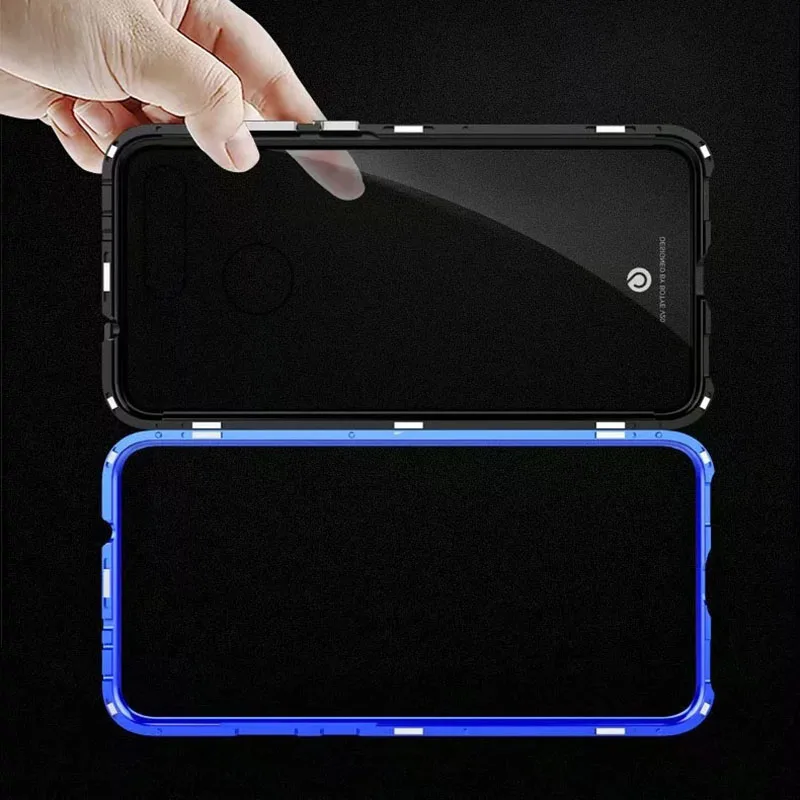 Honor View 20 чехол противоударный магнитный металлический бампер чехол для телефона для huawei Honor View 20 прозрачный стеклянный чехол для Honor V20 8X Capa