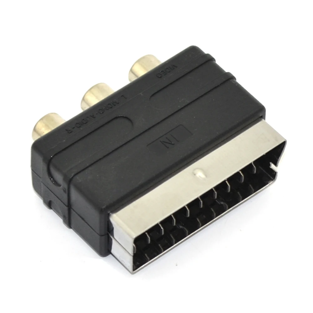 Для PlayStation 4 PS4 Wii TV DVD Cinpel Scart to turn 3RCA Универсальный стандартный конвертер |