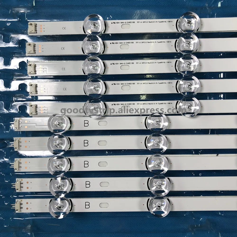 Новый 11 светодиодный 1156 мм подсветка полосы для LG ТВ 55LF5950 LC550DUE innotek DRT 3 0 55 дюймов A B