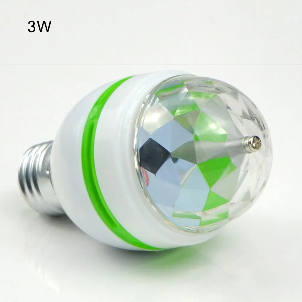 3 Вт 6 E27 RGB Светодиодная лампа волшебный цветной проектор Автоматическое вращение