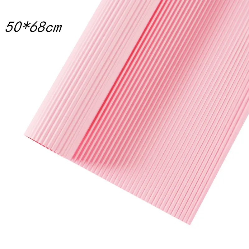 E 20 шт одноцветная гофрированная бумага 50*68 см DIY ремесло мятая бумага для свадьбы упаковка для букета оберточная бумага - Цвет: E
