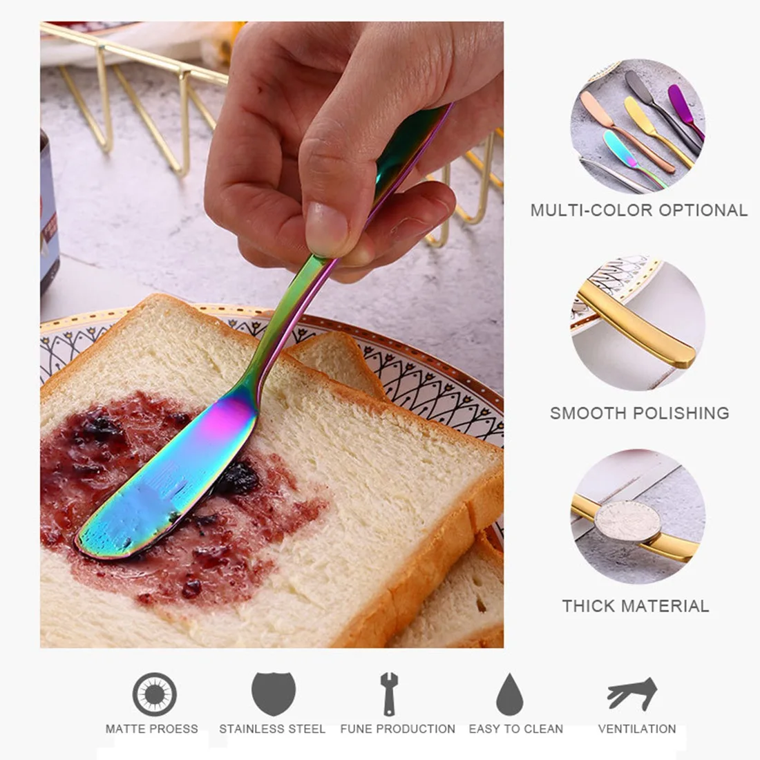 304 нержавеющая сталь Западный размазывающий нож для сыра джема молотый Западная Посуда|Ножи сыра| |