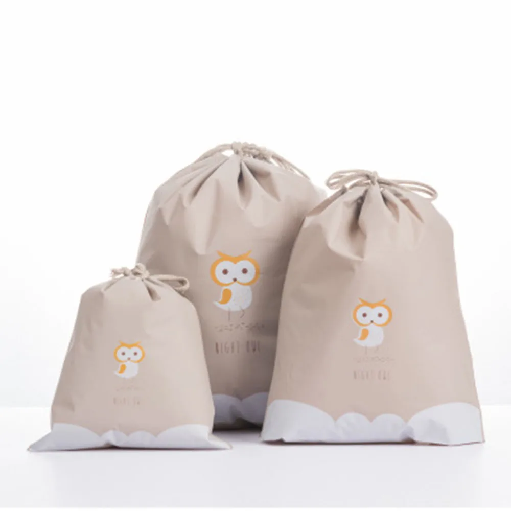owl 1 шт./3 шт., Женская милая косметичка, косметичка для макияжа, ПВХ водонепроницаемая косметичка на шнурке, косметичка для макияжа, сумочка для путешествий, косметички - Цвет: owl