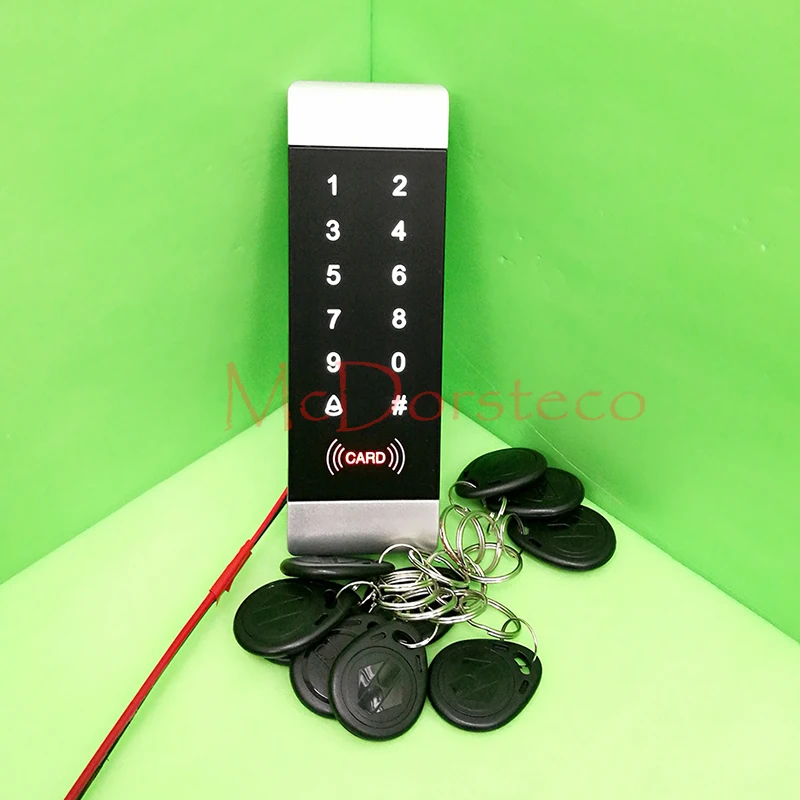 Rfid замок дверной деревянный 125 кГц с кнопкой выхода и брелками|electric bolt lock|exit buttonbolt