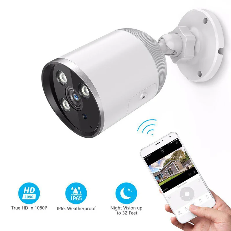 Higestone 1080P беспроводная WIFI IP-камера домашней безопасности наблюдения с автоматической трассировкой сети CCTV ночного видения мобильного приложения IR включен.