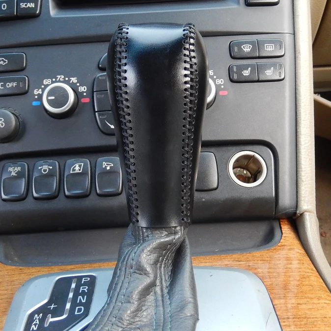 Кожаный чехол переключения передач для Volvo XC90 аксессуары 2006 2007 2008 2009 2010 2011 2012 2013