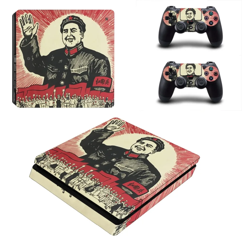 Виниловая наклейка Wolf Dragon PS4 Slim Skin для консоли Playstation 4 и 2 контроллеров
