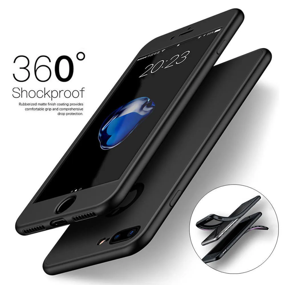 Мягкий чехол для iPhone X 8 7 Plus защитный силиконовый с полным покрытием 360 Защитные
