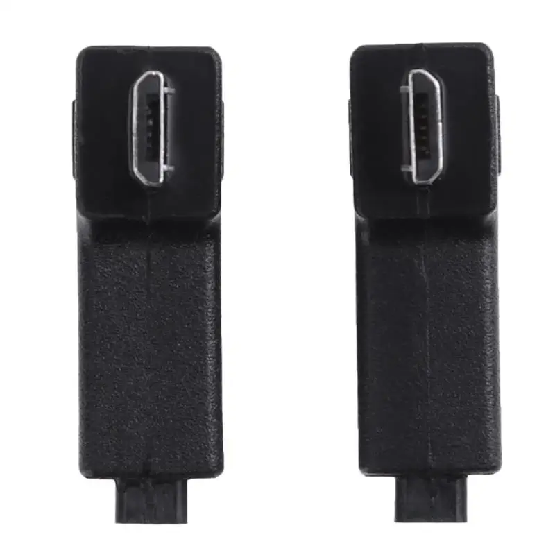 2 шт. 90 градусов под прямым углом Micro USB Женский к Micro USB Мужской адаптер разъем l-образный Micro USB конвертер «Папа-мама»
