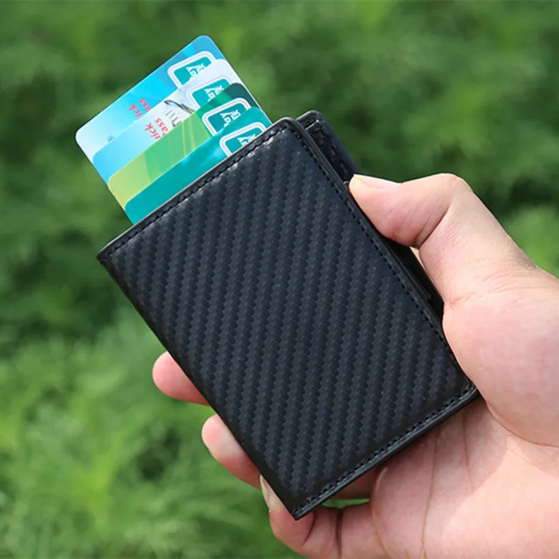 Стиль, RFID Блокировка, мужской кредитный держатель для карт, металлический кошелек, бизнес алюминий, одна коробка, чехол для банковских карт, кошелек для карт