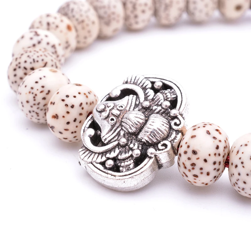 Тибетский буддизм Xingyue боди OM Mala Beads винтажная летучая мышь подвеска амулет