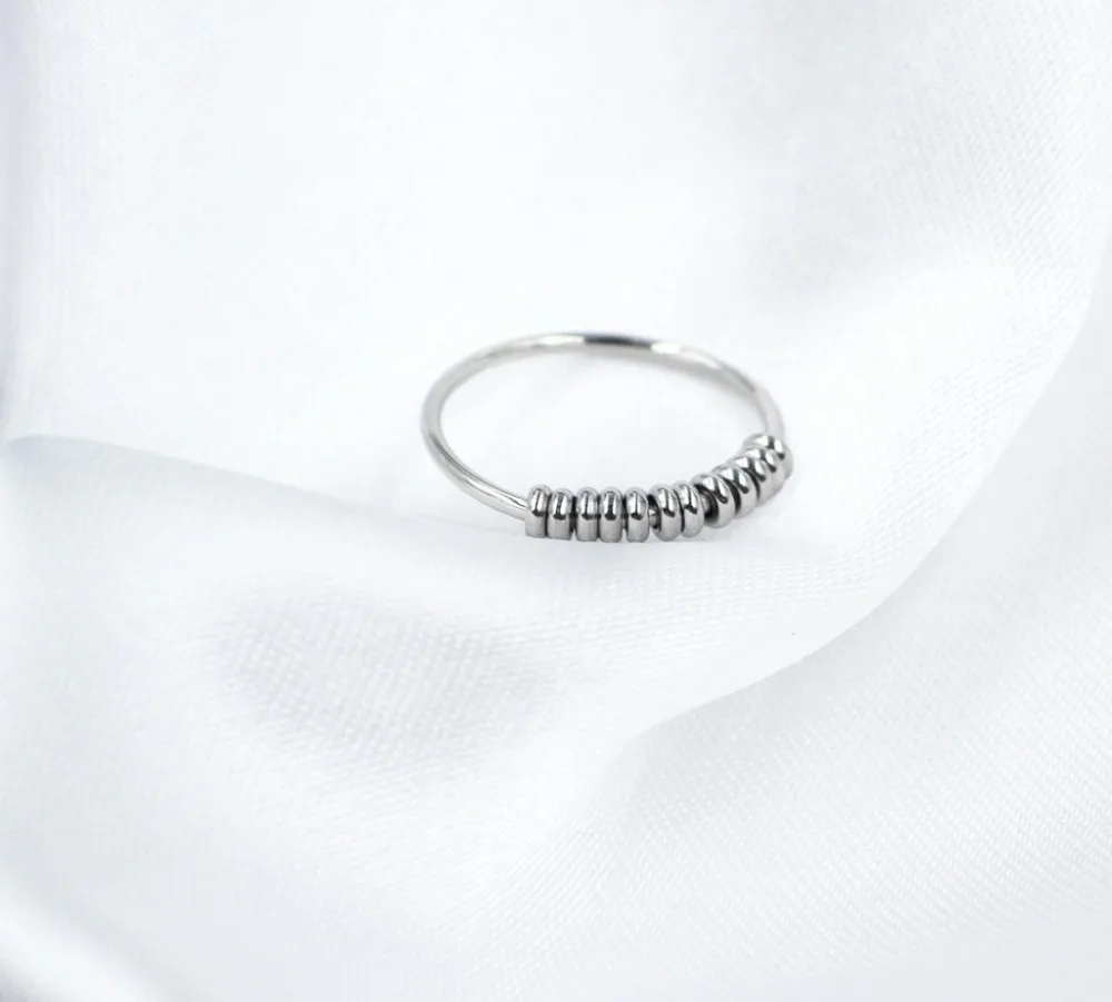 Martick модные милые кольца из нержавеющей стали стальная Болл европейский бренд