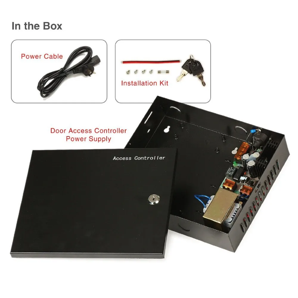 220 В к DC 12 В блок питания цвет черный мощность 30-60 Вт коробка для TCP/IP двери плата управления доступом Панель Система контроля доступа