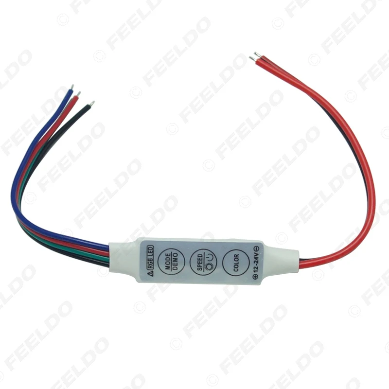 FEELDO 2 шт. DC5V~ 24V светодиодный мигалка модуль контроллер вспышки 4-проводных Connecotr для Светодиодные ленты светильник# AM3965